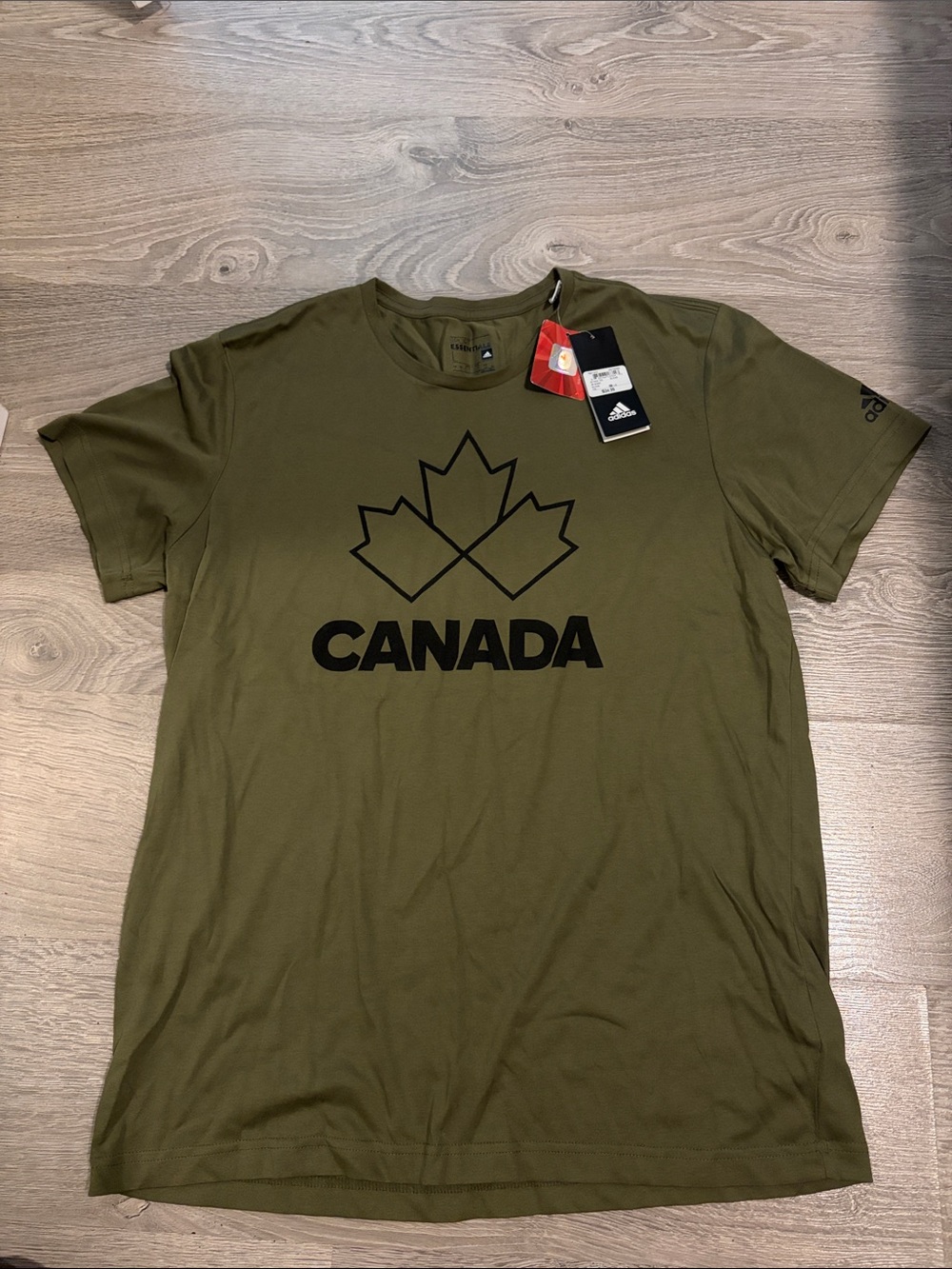 New with Tags adidas Men’s Vintage Olympic Canada Tee - Olive Size L